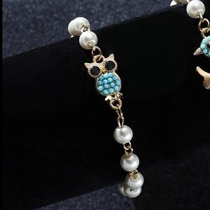 Cute Owl charm beaded bracelet